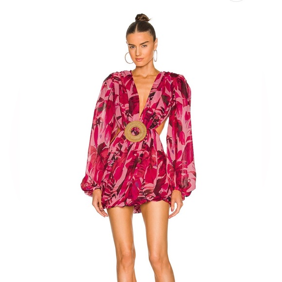 Bronx and Banco Dresses & Skirts - Bronx and Banco pink long sleeve floral mini dress